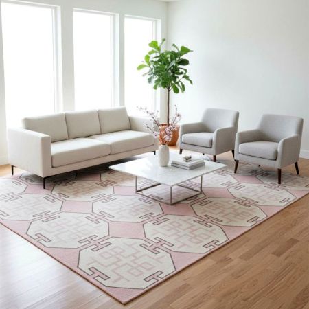 Handcrafted Boho Cotton and Wool Handknotted Rug for Vibrant Homes